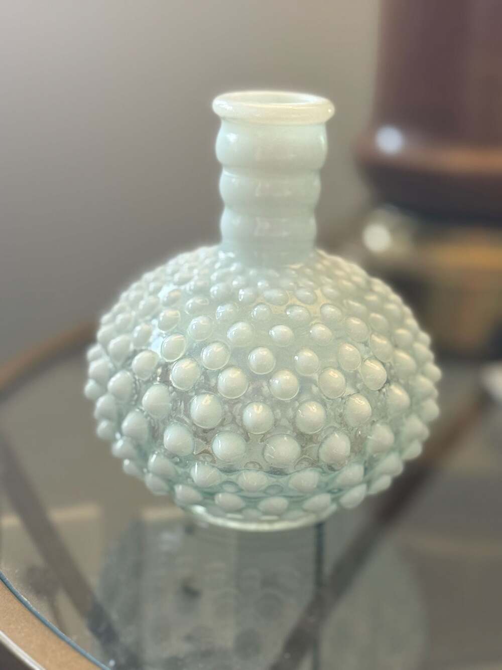 Vintage Fenton Hobnail Opalescent Glass Cologne Perfume Bottle